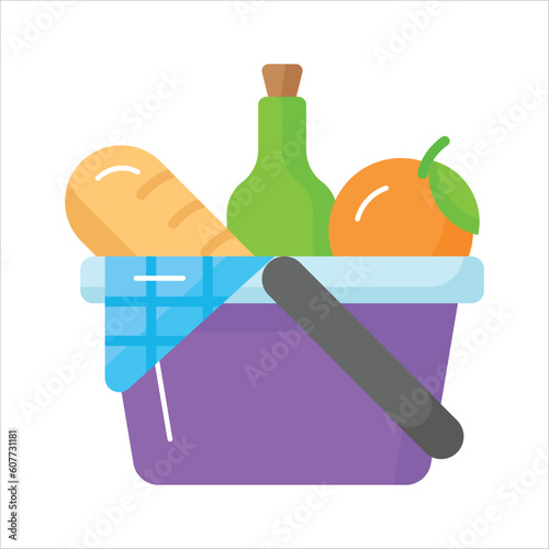 Grab this creatively designed icon of fruit basket in modern style, ready to use icon