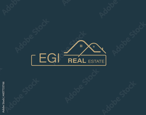 EGI Real Estate and Consultants Logo Design Vectors images. Luxury Real Estate Logo Design