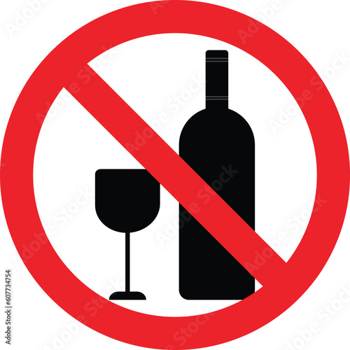 no alcohol sign