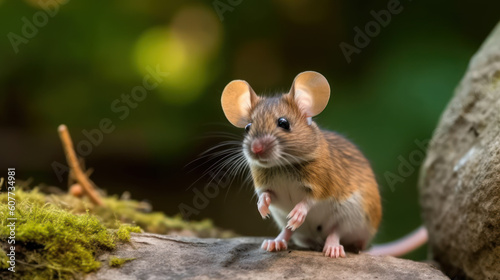 Adorable and Charming Little Mouse, Delightful Creature Generative AI © ArgitopIA