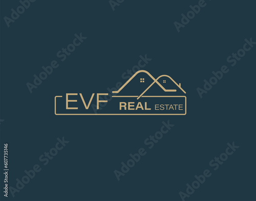 EVF Real Estate and Consultants Logo Design Vectors images. Luxury Real Estate Logo Design photo