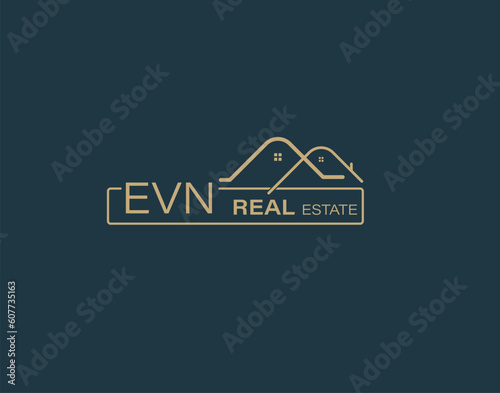 EVN Real Estate and Consultants Logo Design Vectors images. Luxury Real Estate Logo Design photo