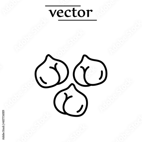 chickpeas hummus icon vector illustration on white background..eps
