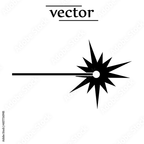 Laser beam icon illustration on white background..eps
