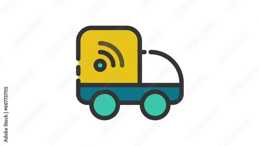 Shipping, Internet of Things animated icon on white background.
Shipping, Internet of Things animated icon on white background.