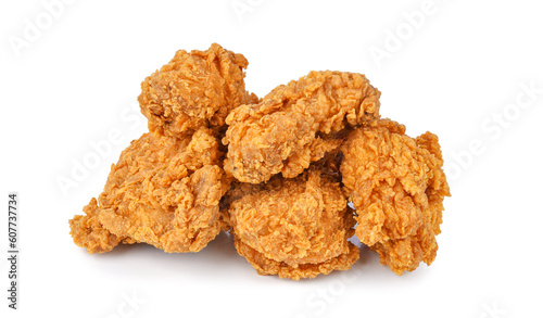 Heap of fried chicken isolated on transparent background. PNG