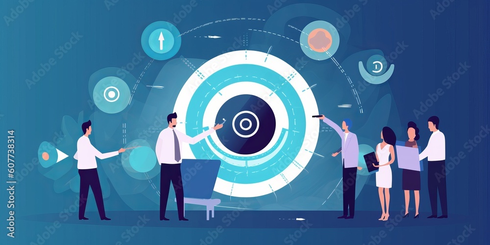 Business target. Direction. Brainstorming. Business illustration, generative ai Business target. Direction. Brainstorming. Business illustration, generative ai