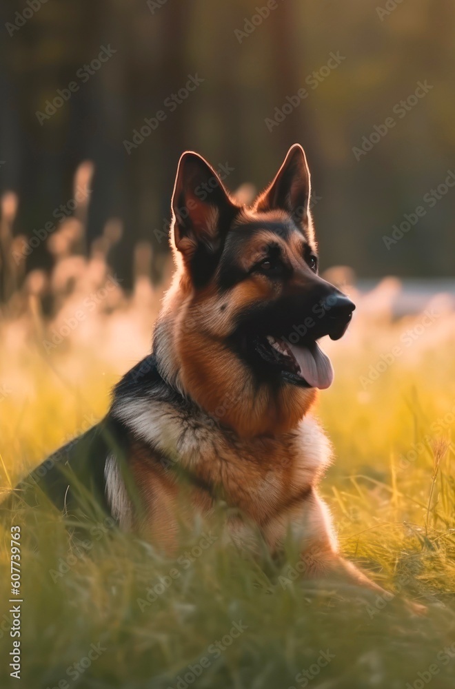 German Shepherd dog. Generative AI. German Shepherd dog. Generative AI.