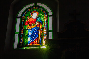Leinwandbilder Buntglas Kirchenfenster der Baie de Somme  © Thomas