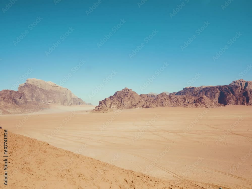 The view from the camp in Wadi Rum The view from the camp in Wadi Rum