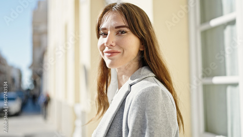 Young hispanic woman smiling confident at street Free Download Young hispanic woman smiling confident at street - GFXLoad