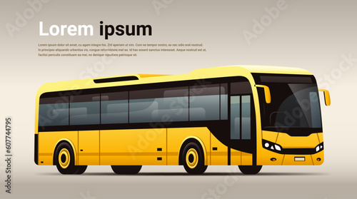 city bus vehicle modern public transport urban and countryside traffic comfortable moving concept