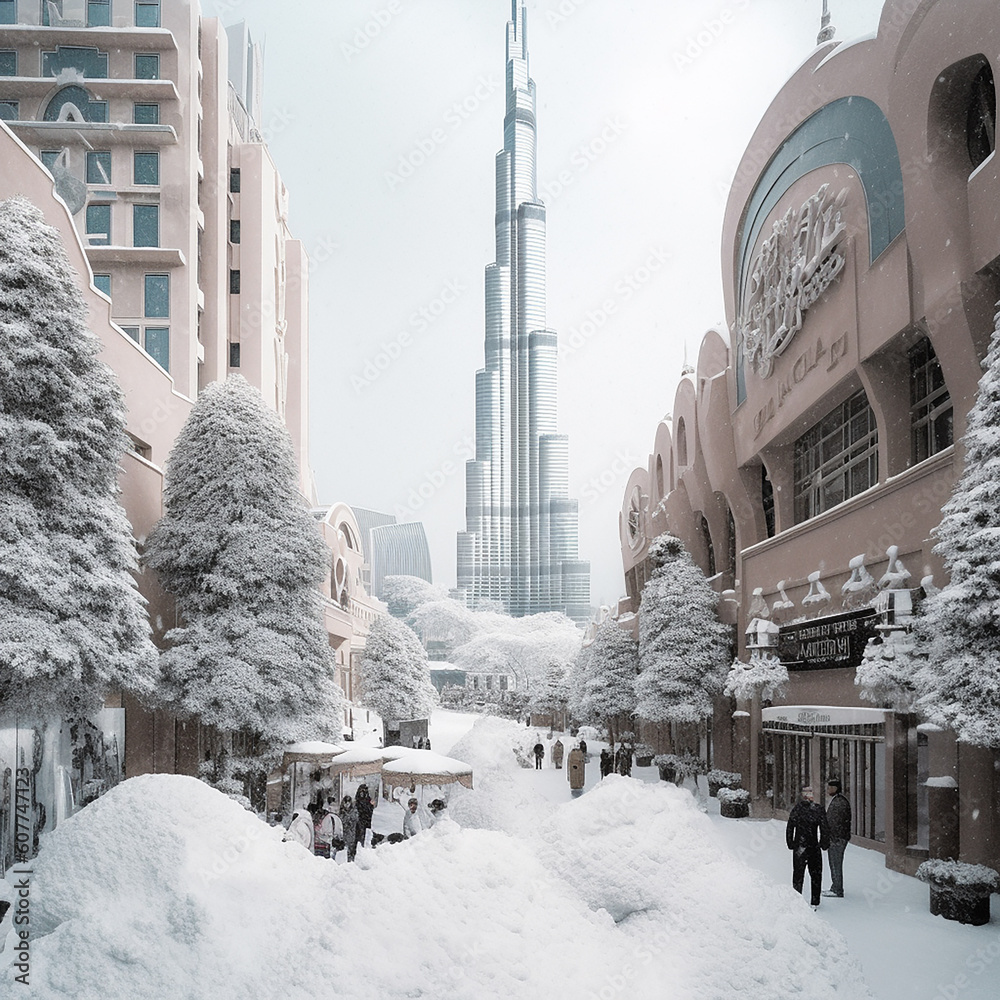 Obraz premium snow_in_dubai