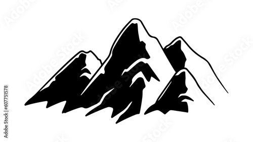 mountain icon vector, illus...