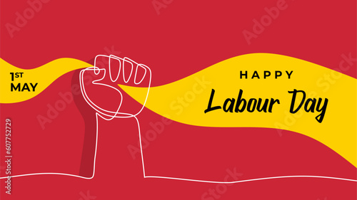 Labour day one line drawing...