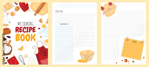 Recipe book with blank pages.
