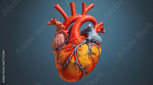 human heart anatomy model
