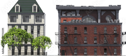 buiding arch viz cutout generic 3d render