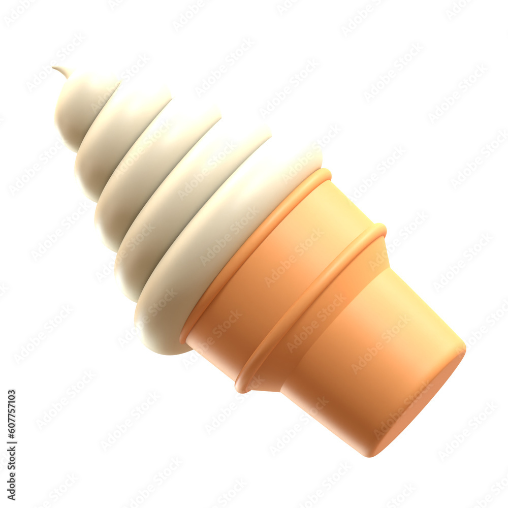 vanilla soft ice cream sundae illustration vanilla soft ice cream sundae illustration