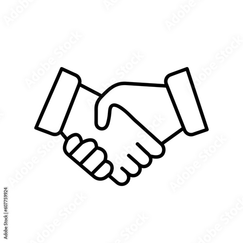 Handshake icon. Handshake vector icon isolated on white background. Vector EPS 10