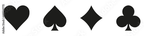 Suit deck of playing cards on white background. Vector illustration. photo