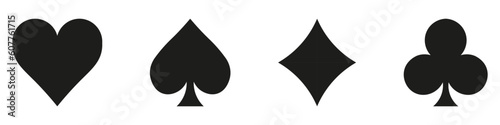 Suit deck of playing cards on white background. Vector illustration.