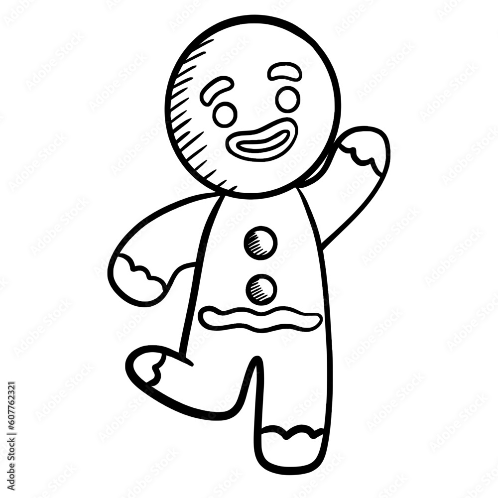  Gingerbread hand drawn