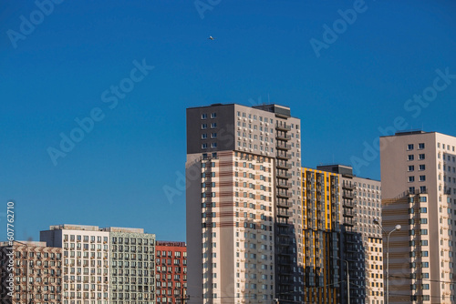 Vidnoye, Leninsky district, Moscow region. Modern high-rise residential buildings. Construction of new residential quarters. New buildings.