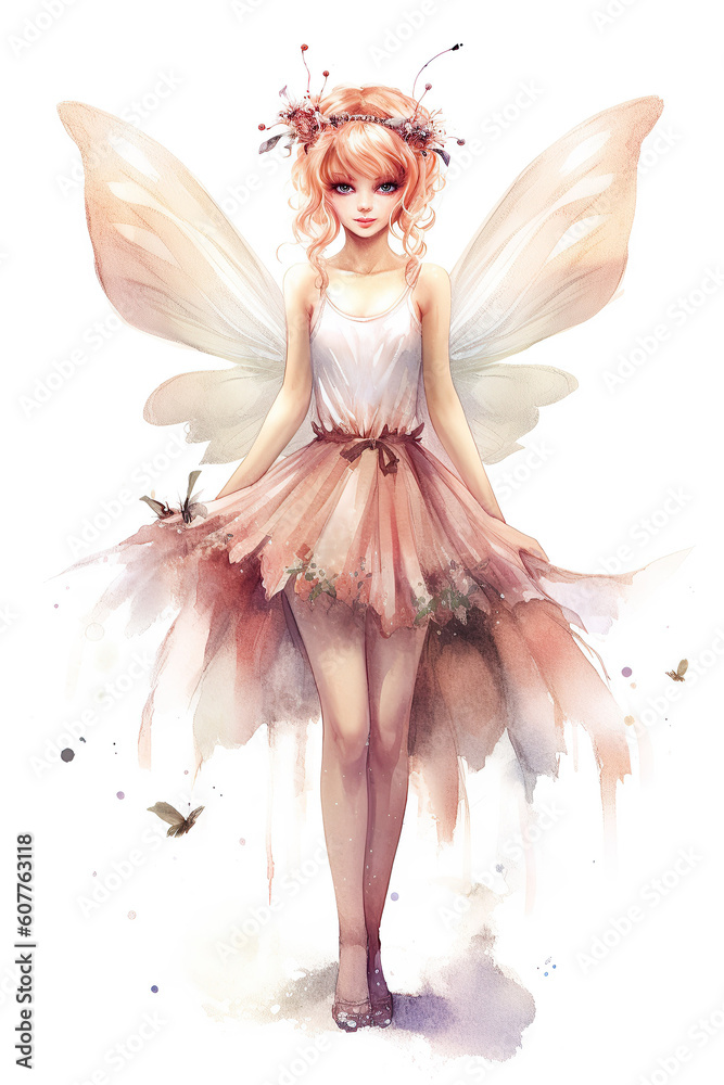 sylph fairy dancing watercolor clipart cute isolated on white background sylph fairy dancing watercolor clipart cute isolated on white background