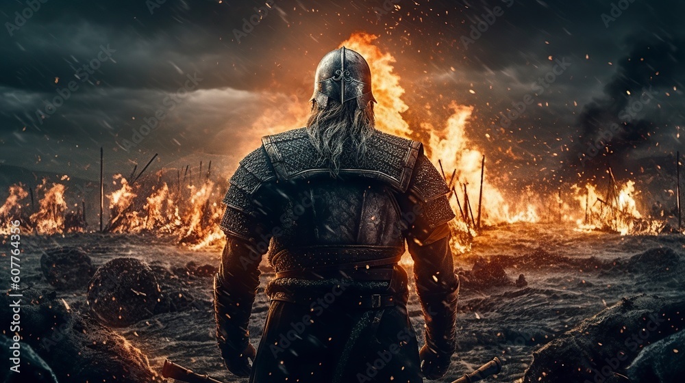 Viking Warrior, Generative AI, Illustration Stock Illustration | Adobe