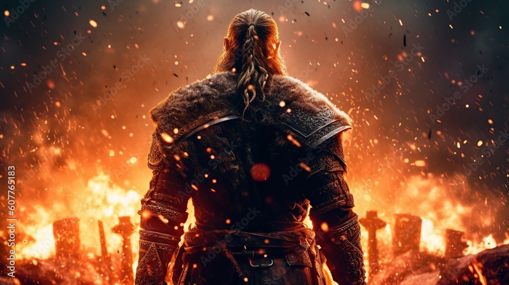 Viking Warrior, Generative AI, Illustration Viking Warrior, Generative AI, Illustration