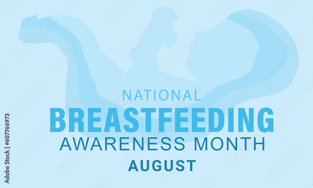 National Breastfeeding awareness month august. background, banner, card, poster, template. Vector illustration.