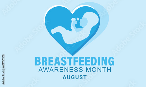 National Breastfeeding awareness month august. background, banner, card, poster, template. Vector illustration.