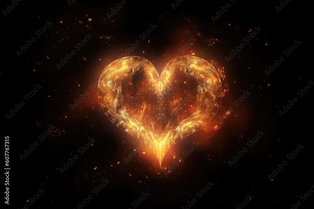 galaxy nebula heart, with the sun shining through, creating a warm and golden glow, created with generative ai galaxy nebula heart, with the sun shining through, creating a warm and golden glow, created with generative ai