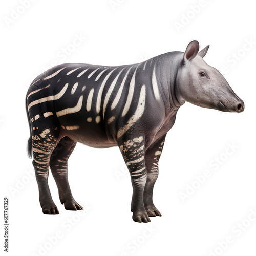 Tapir isolated on white created with Generative AI