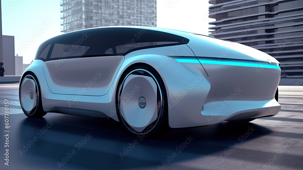 Accelerating Towards an Electric Future: Cutting-Edge Car on the Road. Generative AI	
