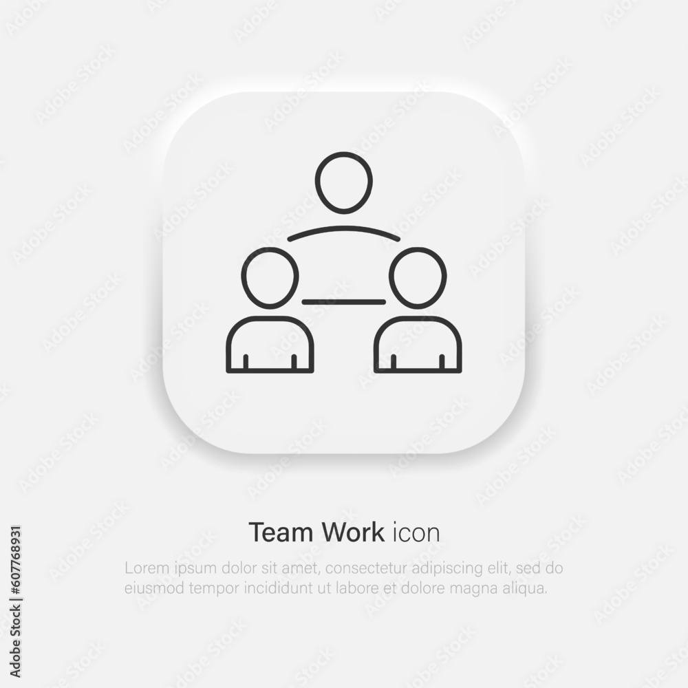 Teamwork, meeting people, vector icon, symbol, sign in neumorphism style. Vector EPS 10 Teamwork, meeting people, vector icon, symbol, sign in neumorphism style. Vector EPS 10