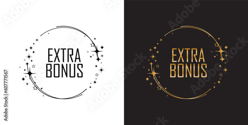 extra bonus sign on white background