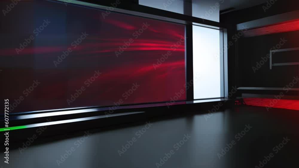 Modern TV Studio Environment: 3D Virtual Set Background Loop Modern TV Studio Environment: 3D Virtual Set Background Loop