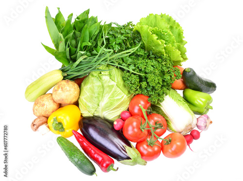 Fresh vegetables isolated 