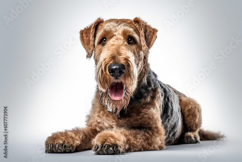 portrait of an Airedale Terrier dog