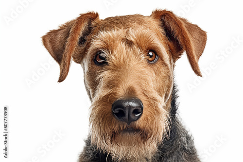 portrait of an Airedale Terrier dog photo