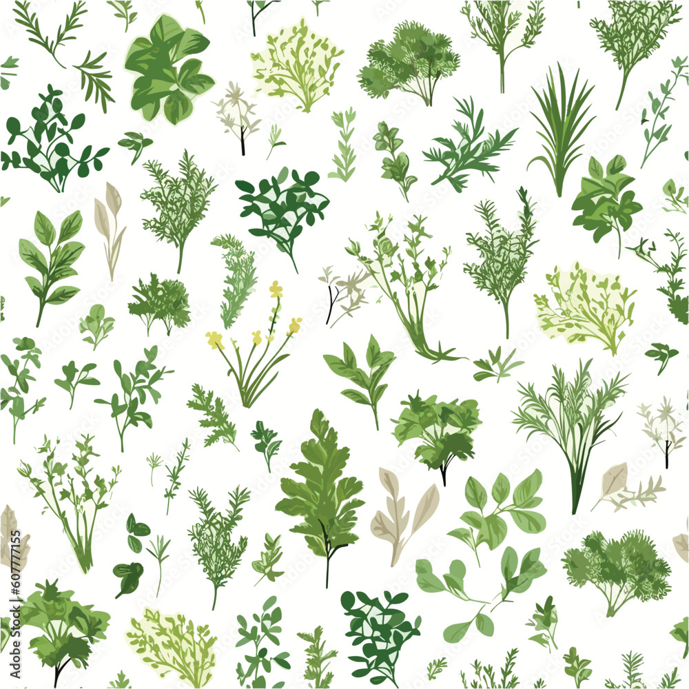 Green Herb Medley: Aromatic Delights Green Herb Medley: Aromatic Delights