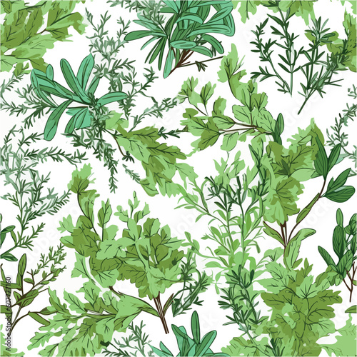 Green Herb Medley: Aromatic Delights
