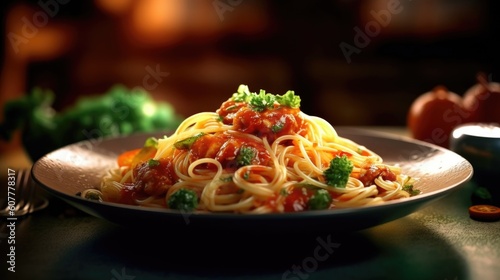  pasta and tomato  ai generative