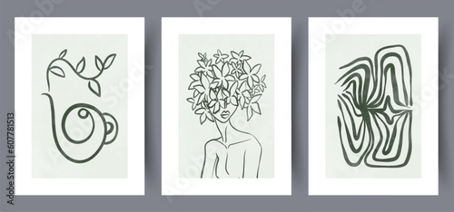 Still life plant aesthetics conceptualism wall art print. Contemporary decorative background. Bundle, collection. Wall artwork for interior design. Printable minimal abstract plant poster.