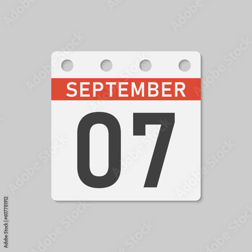 Free Download Icon page calendar day - 7 September - GFXLoad