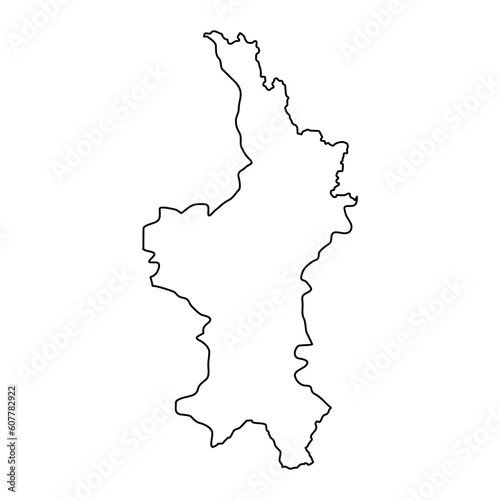 Kosovo district map  administrative district of Serbia. Vector illustration.