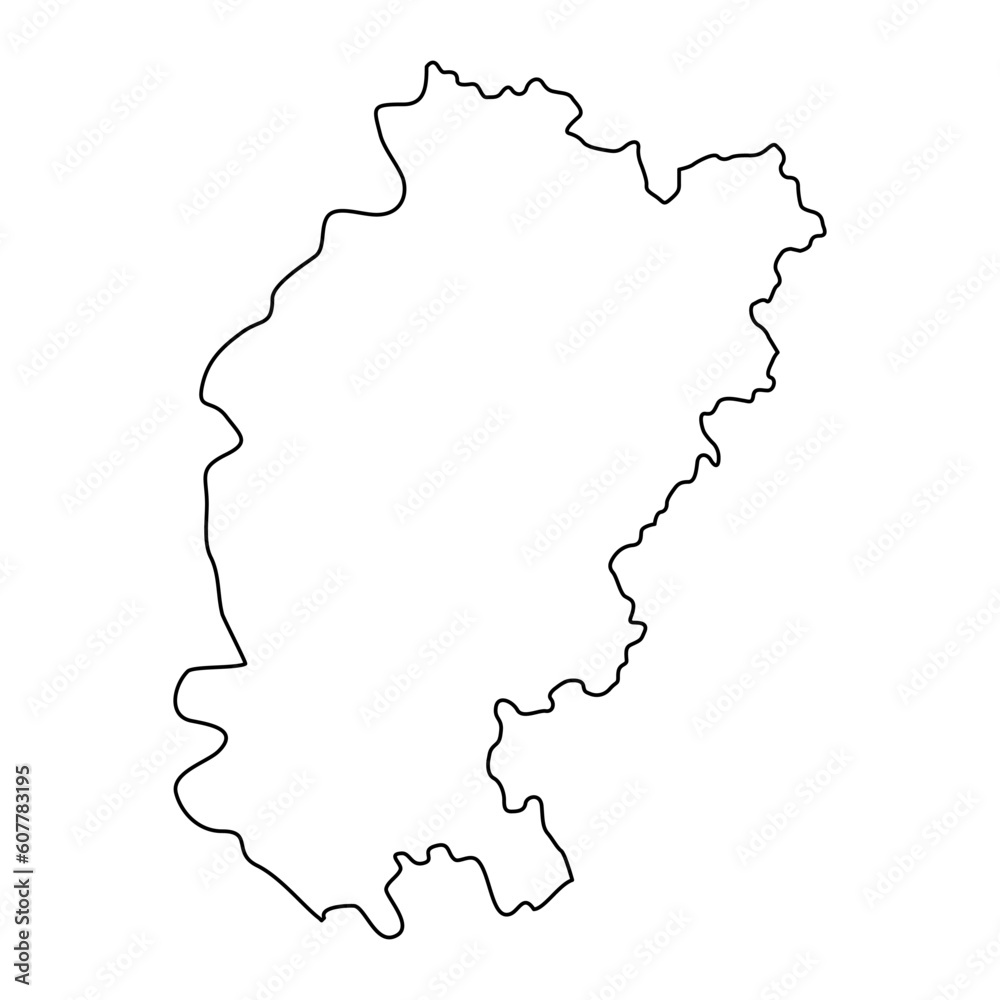 Kosovo Pomoravlje district map, administrative district of Serbia. Vector illustration.