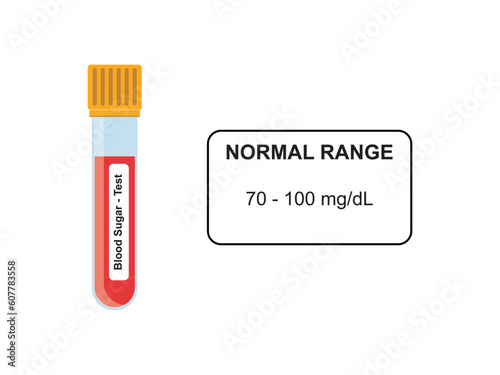 Blood Sugar Test Concept Design. Vector Illustration.